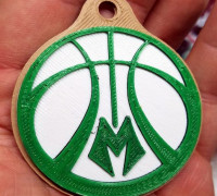 Milwaukee Bucks Keychain 3D model