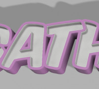 First name lamp Agathe 3D model