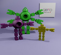 Flexi robot three pack 3D model