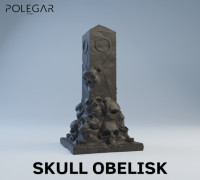 SKULL OBELISK 3D model