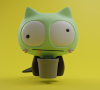 Crazy Cat 3D model