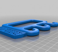 Bag Holder with message 3D model