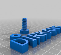 Bolt and nut m8 3D model