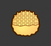 Waffle Stl File 3D model