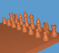Chess figures 3D model