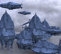 Jupiter alien ruins Kitbash Extended 3D model