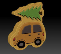Car Christmas - MOLD BATH BOMB, SOLID SHAMPOO 3D model