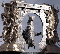 Dragon bone deity monolith Archway 2 3D model