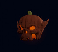 Pumpkin skull 3D model