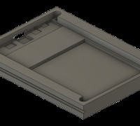 Screen case for 7" Pi touch screen 3D model