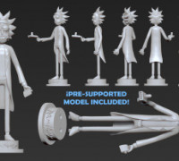 Rick Sanchez from Rick and Morty 3D Print Ready and Presupported 3D model