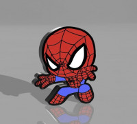 chibi spiderman lamp 3D model