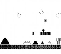 Mario World 1-1 stencil 3D model