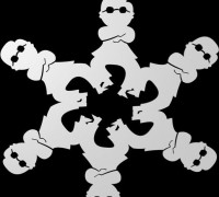 Psy Snowflake 3D model