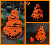 Pumkin Stack Decoration 3D model