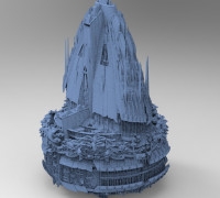 Ocean Cyberpunk tower 3 3D model