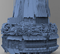 Ocean Cyberpunk tower 2 3D model