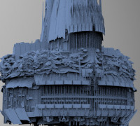 Ocean Cyberpunk tower 1 3D model