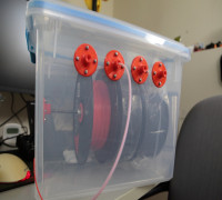 Filament dry box for 3-4 spools of filament 3D model