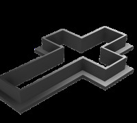 Cross Cookie Cutter 3D model
