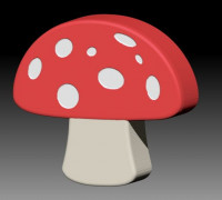 MUSHROOM SOLID SHAMPOO AND MOLD FOR SOAP PUMP 3D model