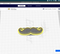 Mustache Cookie Cutter 3D model