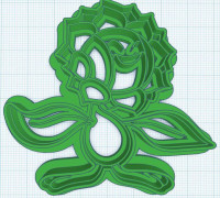 Sunflora Cookie Cutter 3D model