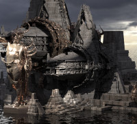 Aztec Leviathan Temples Kit bash 3D model