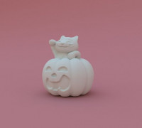Cat Pumpkin 3D model