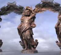 Ancient Eagle Priestess 4 3D! 3D model
