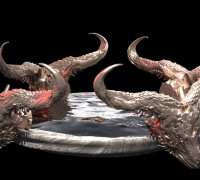 Demon Dragon Scull Stand 3D model