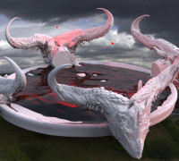 Demon Scull Stand 3D model