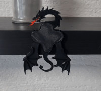 Dragon WALL KEY HANGER 3D model