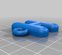 H Keychain 3D model