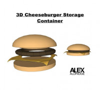 3D Cheeseburger Storage Box 3D model