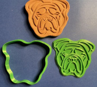Bulldog cookie cutter 3D model