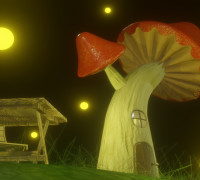 mushroom House 3D model