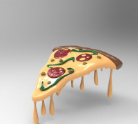 one pizza slice 3D model