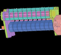 Barrel switch 10 outputs, custom switching 3D model