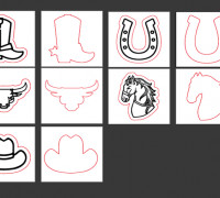 cowboy cookie cutter 3D model