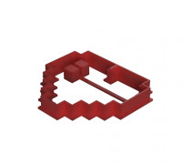 Pixel Heart Cookie Cutter 3D model