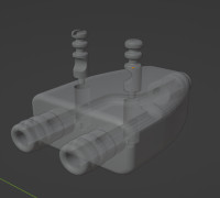 two-outlet air regulator 3D model