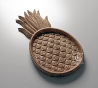 Pineapple Tray - STL model for CNC 3D model