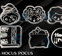 HOCUS POCUS COOKIE CUTTER 3D model