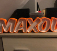 Maxou name lamp 3D model
