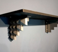 Geometrical Bracket Shelf 3D model
