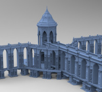 Steampunk Bridge Medieval 1 3D model
