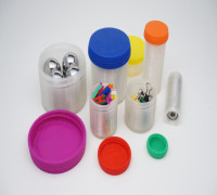 Customizable Container with Knurled Lid 3D model