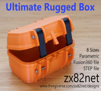 zx82net Ultimate Parametric Rugged Box - Snap Closure 3D model