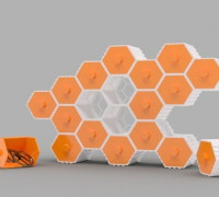 The HIVE - Stackable Hex Drawers 3D model